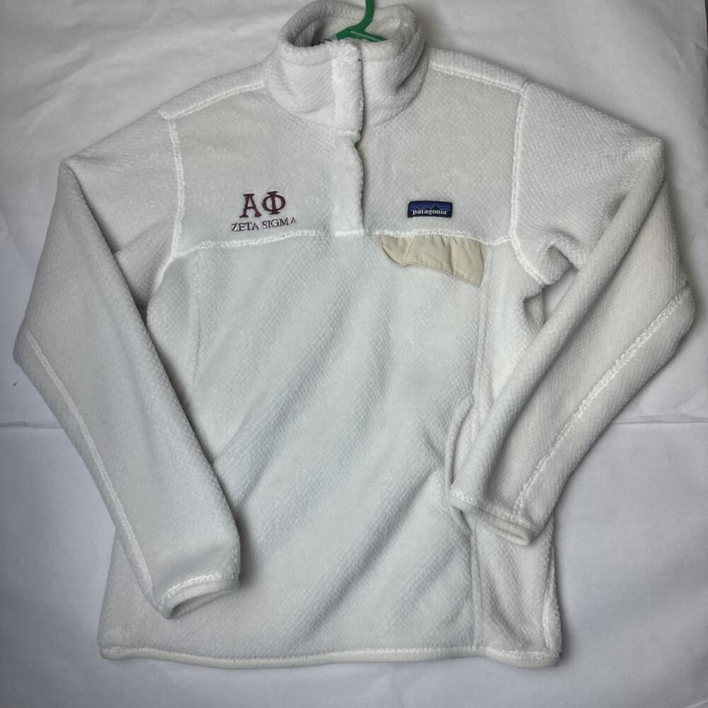 Patagonia Re-Tool Snap-TPolar Tec Fleece Pullover Frat StyleGreek Embroidery S-M